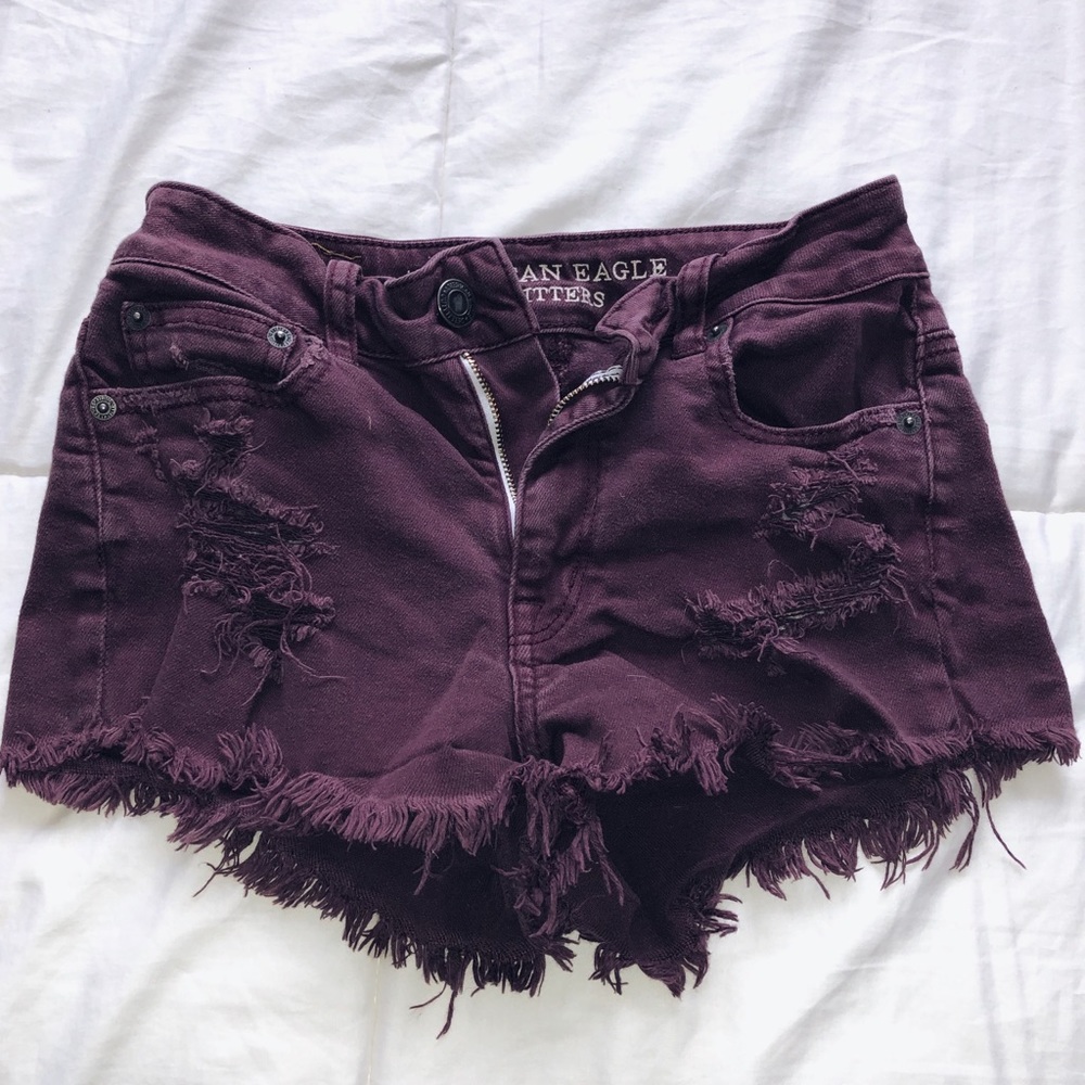 AE MAROON SHORTS